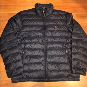 Polo Ralph Lauren Men's Down Packable Lightweight Puffer Jacket Navy Large